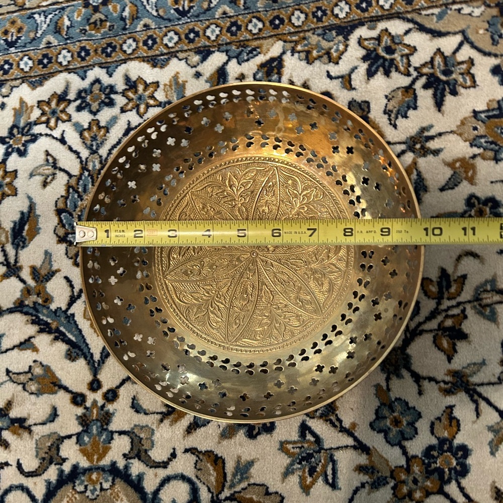 Brass Decorative Bowl with intricate design